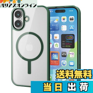 �y���������z�G���R�� iPhone 16 �P�[�X �N���A �}�O�l�b�g MAGKEEP �n�C�u���b�h �t���[���t�� ���C�����X�[�d�Ή� 4�p�G�A�[�N�b�V���� �f�B�[�v�O���[�� PM-A24AMAG03GN �F�F�f�B�[�v�O���[��