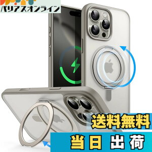 �y���������zJETech iPhone 16 Pro 6.3�C���`�p360�x��]�����O�P�[�X �J�����R���g���[���{�^������ MagSafe�Ή� ���^�ϏՌ� �X�^���h&�����O�z���_�[�t�� �X�}�z�J�o�[ �F�F�i�`�������`�^�j�E��