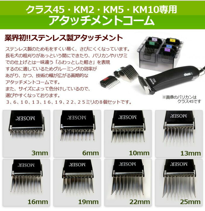 楽天市場】WAHL ステンレス製アタッチメントコーム ウォール 