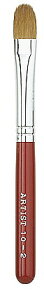 竹宝堂 熊野筆 アーティストシリーズアイシャドーブラシ ショート 赤軸 イタチ14×110(mm) RE-(10)-2