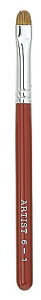 竹宝堂 熊野筆 アーティストシリーズシャドーライナーブラシ ショート 赤軸 イタチ6×107(mm) RE-(6)-1