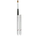 竹宝堂　熊野筆　リップブラシ　シルバー　イタチ全長：95×165(mm)　 L-7