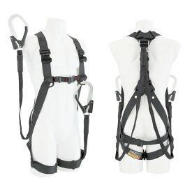 TJMデザイン / タジマ TAJIMA　【SEG】フルハーネス型　ハーネス2点セット 平ロープ式 ハーネスGS 平ロープL1ダブルセット　Sサイズ(身長：155〜165cm)　　A1GSSFR-WL1BK　墜落制止用器具