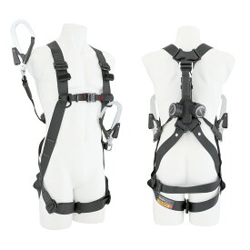 TJMデザイン / タジマ TAJIMA　【SEG】フルハーネス型　ハーネス2点セット 巻取式 ハーネスGS ERL2ダブルセット　Mサイズ(身長：165〜175cm)　　A1GSMER-WL2BK　墜落制止用器具