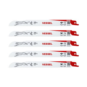 ベッセル(VESSEL) チーターブレード5枚組【金属用】 No.SBC-2420-5 (200mm/24山) セーバーソーブレード