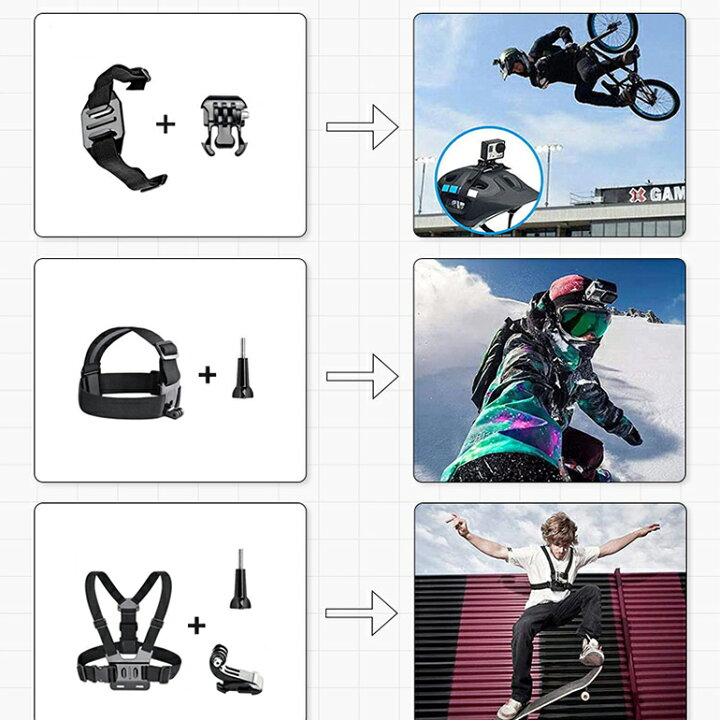 楽天市場】gopro heroシリーズ対応 ゴープロアクセサリー50点セット  