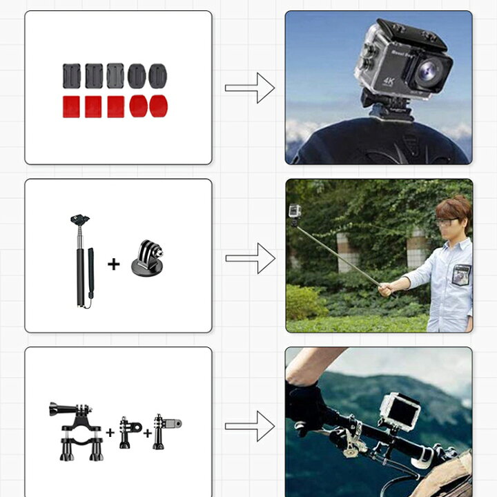 楽天市場】gopro heroシリーズ対応 ゴープロアクセサリー50点セット 