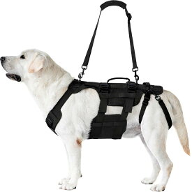 【10%OFF+P5倍】 歩行補助ハーネス 犬 Mサイズ Lサイズ ブラック 1セット 犬介護用ハーネス 老犬介護用品 老犬介護グッズ 老犬介護 犬 歩行補助 ハーネス 前 後ろ足 老犬介護 老犬 歩行 補助 犬のハーネス 大型犬 負担が少ない 胸当て シニア 介護 介護用品 黒 丈夫