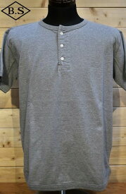 フルカウント Tシャツ FULLCOUNT 5222H Flatseam Heavy Weight HenleyT-Shirt ヘザーグレー