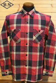 SugarCane シュガーケーン 長袖シャツ SC29156 TWILL CHECK WORK SHIRT ワークシャツ RED