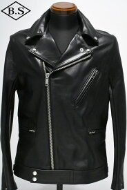 ロクロクロクレザーウェア 666 LEATHER WEAR トリプルシックス LJM-8 (JSLGL401) フロントフラップ ライダースジャケット BLACK