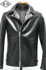 ロクロクロクレザーウェア 666 LEATHER WEAR トリプルシックス LJM-27TF(JSLPD401) プレーンバックサイドベルト ライダースジャケット BLACK