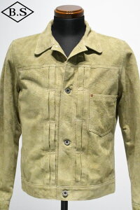 �y���Ԍ���|�C���g5�{�z���C�c�[���U�[ Y�f2 LEATHER ���U�[�W���P�b�g HSB-140-T HORSE SUEDE WW2 TYPE JACKET G�W���� ��� KHAKI