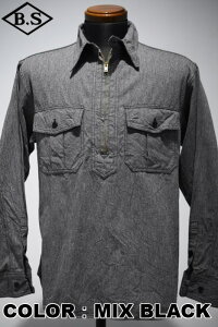 �N�b�V���}�� �����V���c CUSHMAN 25594 MIX CHAMBRAY HALF ZIP WORK SHIRTS