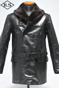 �A�g���N�V�����Y Attractions ���U�[�W���P�b�g Lot.501 Shawl Collar Horsehide Imperial Half Coat Black