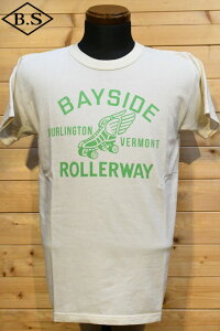 �_�b�p�[�Y T�V���c Dapper�fs LOT1699 2.5mm Binder Crew Neck Tee Standard Sewing Model OFF WHITE/GREEN�@BAYSIDE ROLLERWAY �I�t�z���C�g