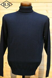 ムーンキャッスル MOONCASTLE ニット MC8 WOOL TURTLENECK ネイビー