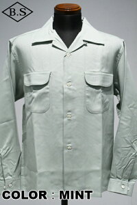 �A�g���N�V�����Y Attractions WEARMASTERS �E�F�A�}�X�^�[�Y �����V���c Lot.877 Flap Pocket Rayon Shirt L/SLBLACK