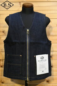 【期間限定ポイント5倍】ビッグジョン BIG JOHN ベスト XX602Z (000)『XXXX-EXTRA』ZIP UP VEST インディゴ ワンウォッシュ