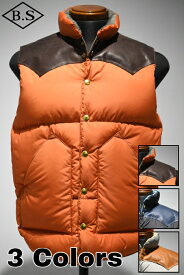 WAREHOUSE ウエアハウス ダウンベスト 2221 Lot Rocky Mountain Featherbed × WAREHOUSE NYLON DOWN VEST