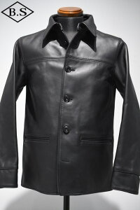 �y���Ԍ���|�C���g5�{�z���C�c�[���U�[ Y�f2 LEATHER ���U�[�W���P�b�g SHC-76 SUMI DYED HORSE CAR COAT S.BLK