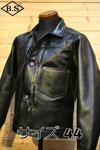 �W�F���[�h ���U�[�W���P�b�g JELADO JP94409 44Leather Jacket Horse hide Semi-aniline Finish BLACK �傫���T�C�Y XXL 44