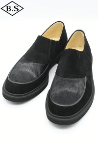 �y���Ԍ���|�C���g5�{�z�A�g���N�V�����Y Attractions �V���[�Y Lot.772 Horsehair Vamp Slip-On Shoes -Black-