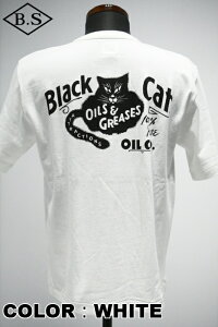 �y���Ԍ���|�C���g5�{�z�A�g���N�V�����Y Attractions T�V���c AM0001 Black Cat Back Print Pocket Tee