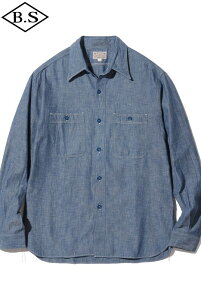 �y���Ԍ���|�C���g5�{�z�o�Y���N�\���Y Buzz Rickson�fs �����V���c BR25995 / BLUE CHAMBRAY WORK SHIRT (LONG SLEEVE)