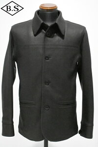 �y���Ԍ���|�C���g5�{�z���C�c�[���U�[ ���U�[�R�[�g Y�f2 LEATHER DC-76-C DEER SKIN ROUNDED HEM CAR COAT BLACK