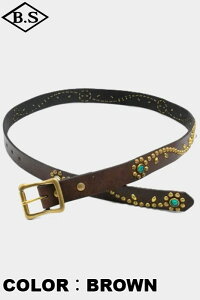 �R�����{ COLIMBO �x���g ZA-0703 JEWEL STUDDED LEATHER BELT 27mm Flower Pattern