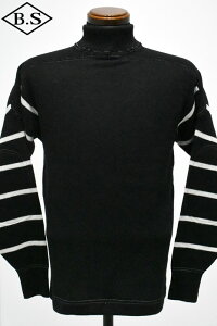 �A�g���N�V�����Y Attractions �Z�[�^�[ Lot.583 BS High Neck Sweater -Black-