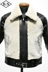 �A�g���N�V�����Y Attractions ���U�[�W���P�b�g �r���g�o�b�N BILTBUCK Lot.500 Grizzly Jacket White × Black