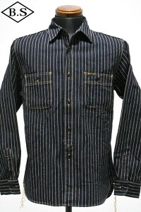 �r�b�O�W���� BIG JOHN �����V���c MS005E 10oz SELVADGE DENIM WORKSHIRTS WABASH