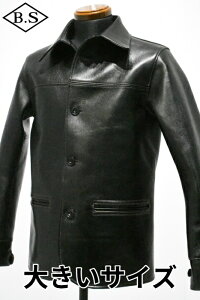 ���C�c�[���U�[ Y�f2 LEATHER ���U�[�W���P�b�g LSC-76-C ANILINE STEER ROUNDED HEM CAR COAT BLACK (TEA-CORE) �傫���T�C�Y
