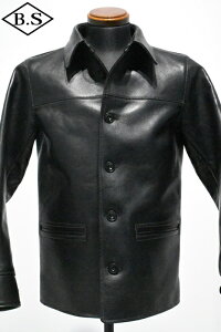 �y���Ԍ���|�C���g5�{�z���C�c�[���U�[ ���U�[�W���P�b�g Y�f2 LEATHER EC-76 ECO HORSE 30�fS CAR COAT �u���b�N