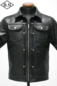 �y���Ԍ���|�C���g5�{�z���C�c�[���U�[ Y�f2 LEATHER ���U�[�W���P�b�g ITB-161 IRON TANNED HORSE 60�fS DENIMZIPJACKET BLACK