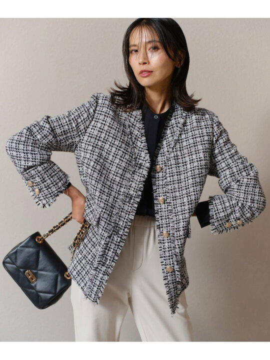楽天市場】【SALE／30%OFF】ツイードVネックジャケット 