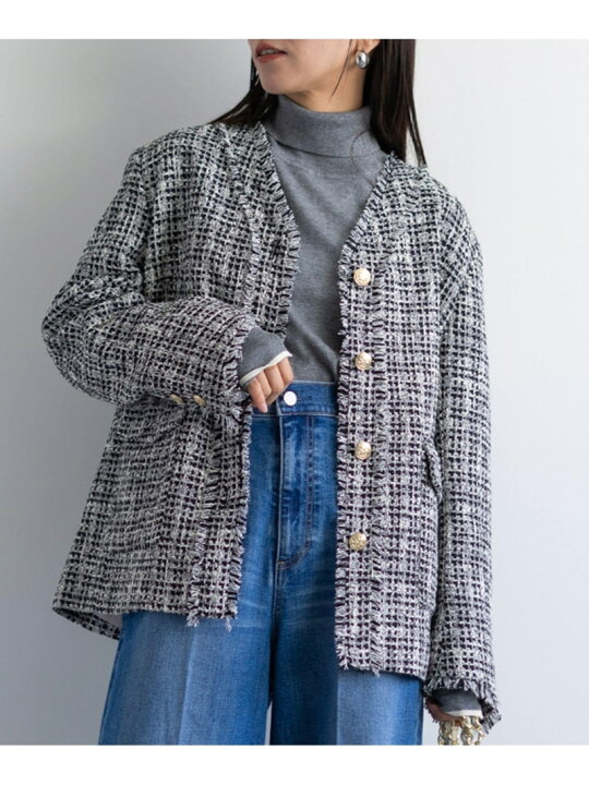 楽天市場】【SALE／30%OFF】ツイードVネックジャケット BARNYARDSTORM 