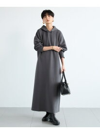 【SALE／20%OFF】ライトダンボールフーディーワンピース＜マシンウォッシャブル＞【WEB限定】 BARNYARDSTORM バンヤードストーム ワンピース・ドレス ワンピース グレー ブラック ベージュ【RBA_E】【送料無料】[Rakuten Fashion]