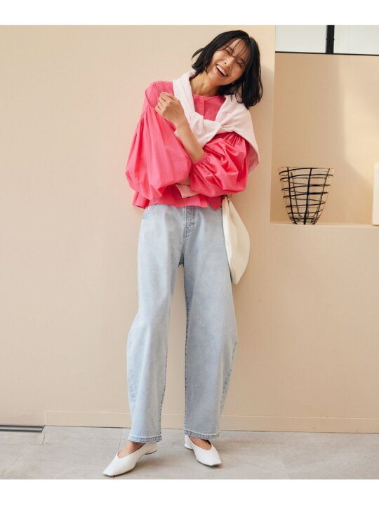 楽天市場】コクーンレッグデニムパンツ【WEB限定サイズ 