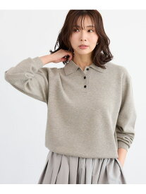 【SALE／30%OFF】スムースポロニット / ハンドウォッシャブル BARNYARDSTORM バンヤードストーム トップス ニット ベージュ グレー【RBA_E】【送料無料】[Rakuten Fashion]