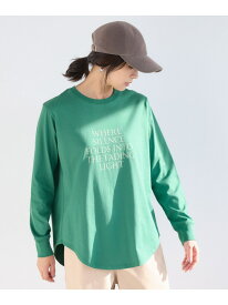 【SALE／50%OFF】裾ラウンドロゴプルオーバー / マシンウォッシャブル BARNYARDSTORM バンヤードストーム トップス カットソー・Tシャツ グリーン【RBA_E】【送料無料】[Rakuten Fashion]