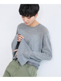 【SALE／30%OFF】袖フレアシアーニット BARNYARDSTORM バンヤードストーム トップス ニット ブラック ホワイト グレー【RBA_E】【送料無料】[Rakuten Fashion]