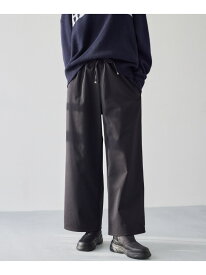 【SALE／60%OFF】ウォームツイルストレッチワイドパンツ / ハンドウォッシャブル【吸湿発熱】 BARNYARDSTORM バンヤードストーム パンツ その他のパンツ ブラック【RBA_E】【送料無料】[Rakuten Fashion]