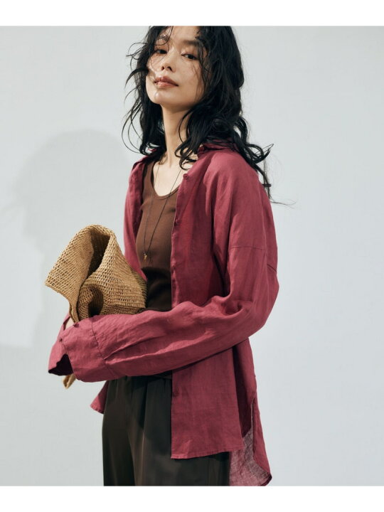 楽天市場】【SALE／30%OFF】リネンスリットシャツ＜セットアップ対応 