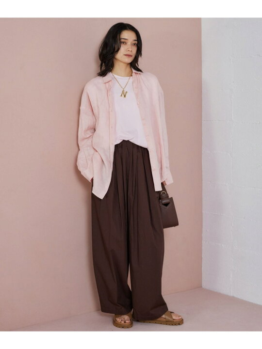 楽天市場】【SALE／30%OFF】リネンスリットシャツ＜セットアップ対応 
