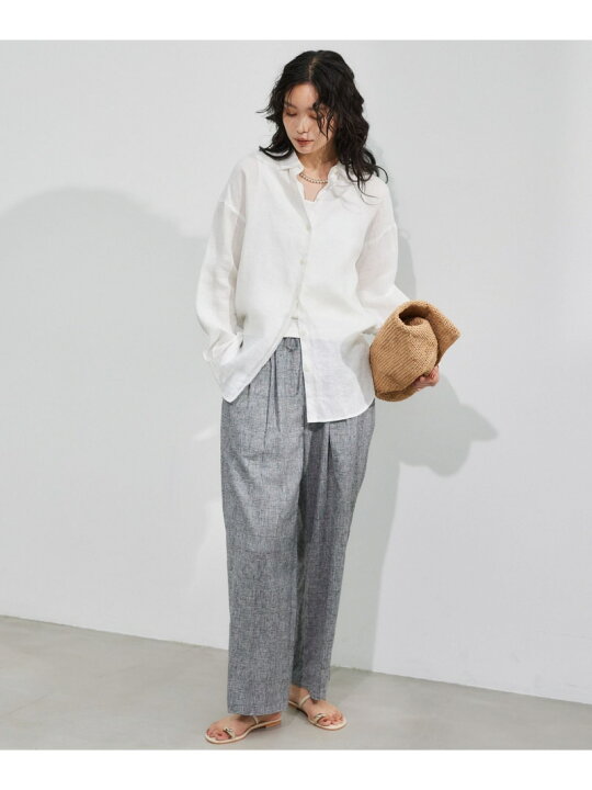 楽天市場】【SALE／30%OFF】リネンスリットシャツ＜セットアップ対応 