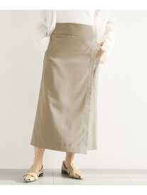 リネンライクラップスカート BARNYARDSTORM バンヤードストーム スカート ロング・マキシスカート ブラック カーキ【送料無料】[Rakuten Fashion]