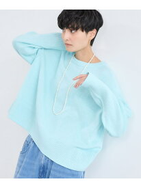 【SALE／30%OFF】バックスリットワイドニット BARNYARDSTORM バンヤードストーム トップス ニット ブルー ベージュ ホワイト【RBA_E】【送料無料】[Rakuten Fashion]
